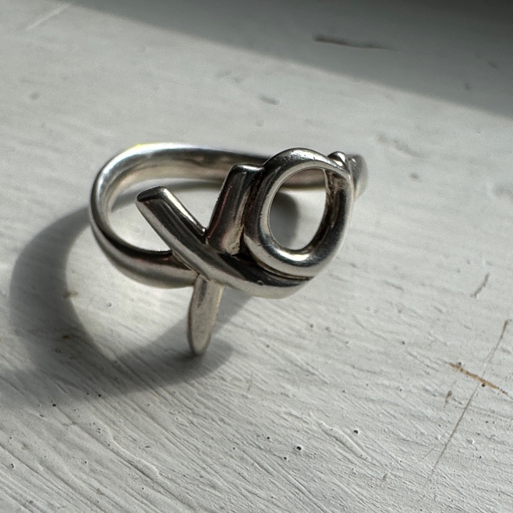 Tiffany & Co. Paloma Picasso sterling silver XO ring Sz 5.5